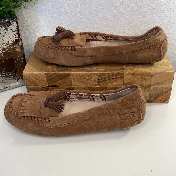 UGG Women's Brown Suede Moccasins - Picture 3 of 11